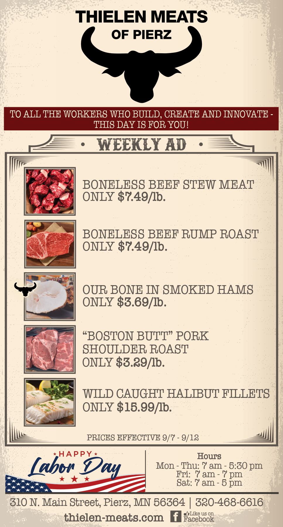 Thielen Meats Pierz Weekly Specials