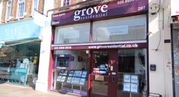Outside of Grove residential estate agent in Edgware.