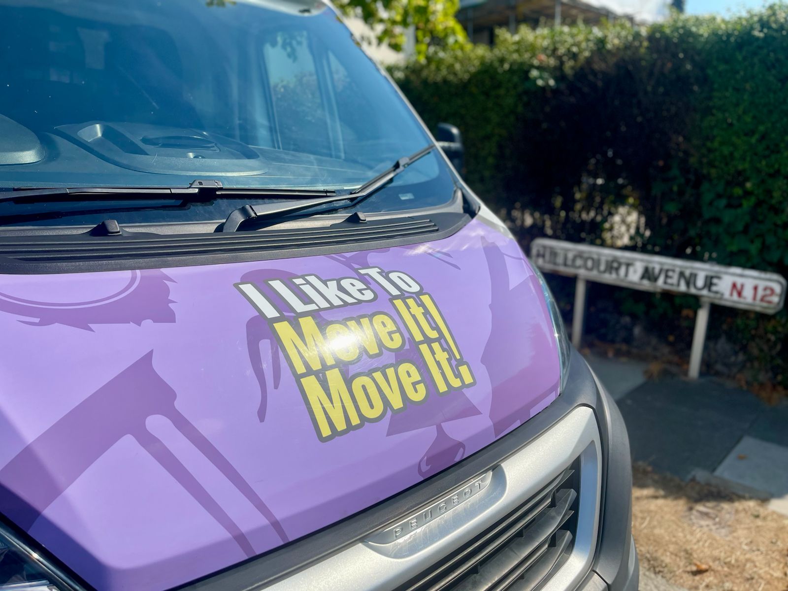 ILTMIMI Luton van parked outside Hillcourt Avenue Finchley N12