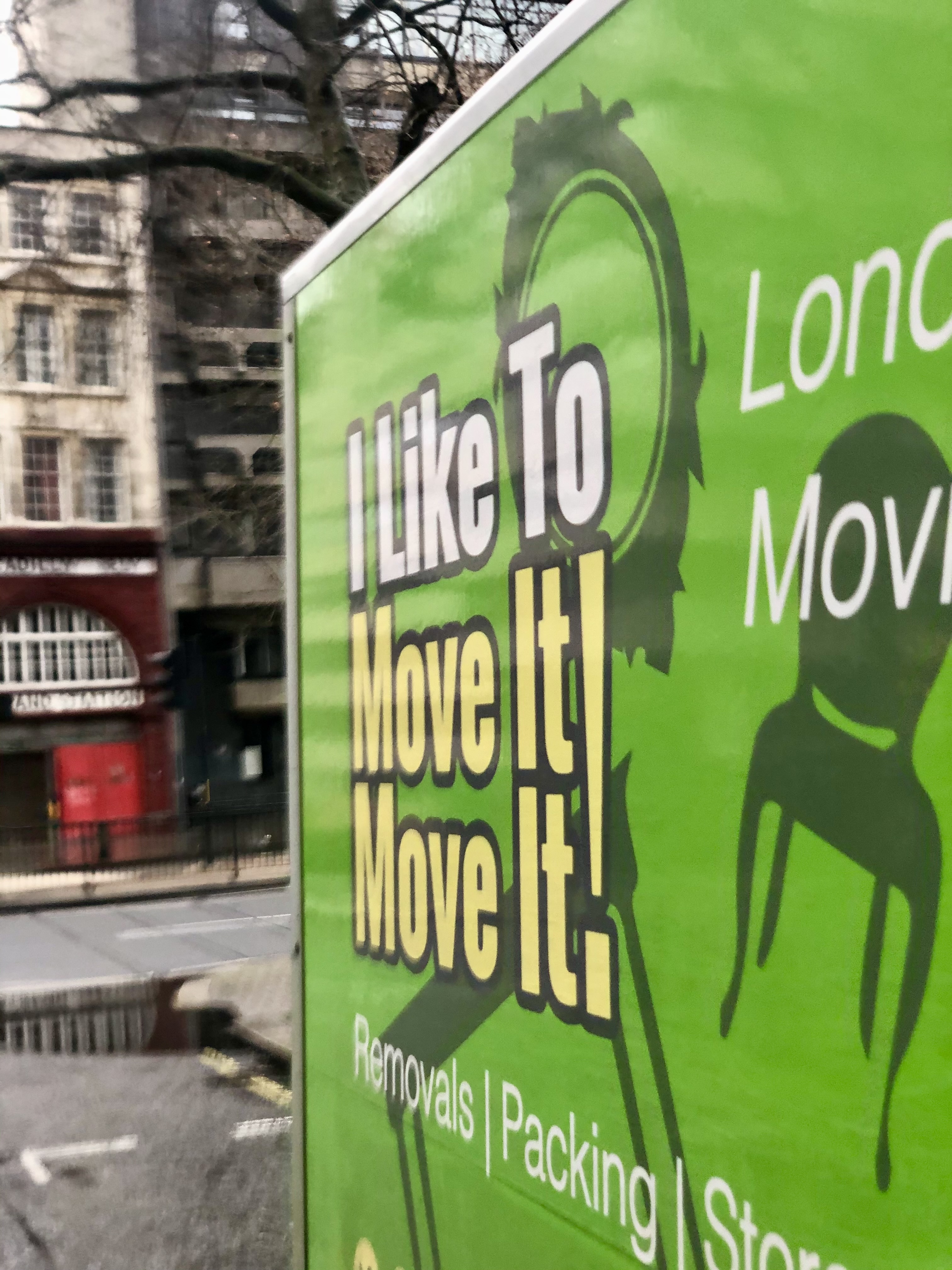 Direct man and van Kings Cross team assisting a move near St Pancras