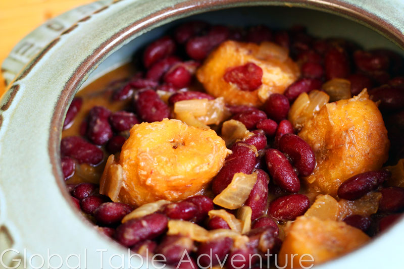 Red Kidney Beans with Plantains Recipe