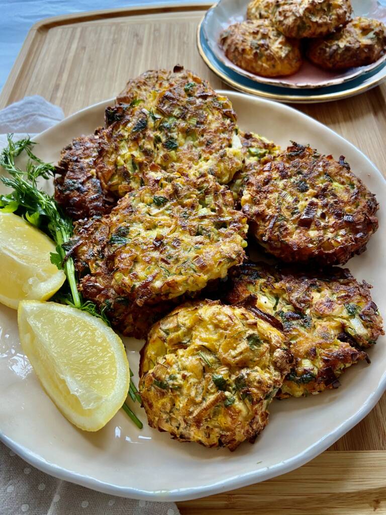 Pirasa Mucveri (Leek Fritters with Cheese and Herbs)  Recipe
