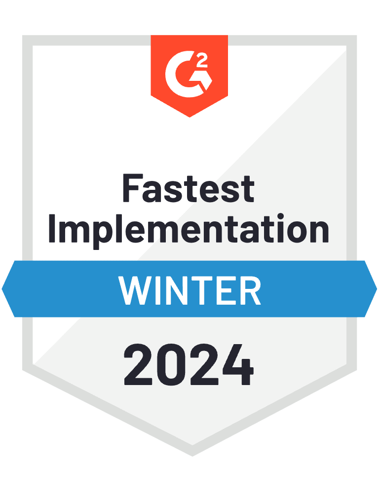 G2 badge fastest implementation