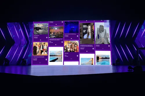 Bearing point employee social media display
