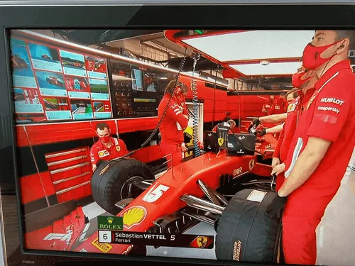 Social media display at the Ferrari sports event