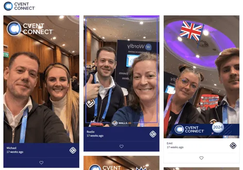 social wall for events from the cvent accelerate event