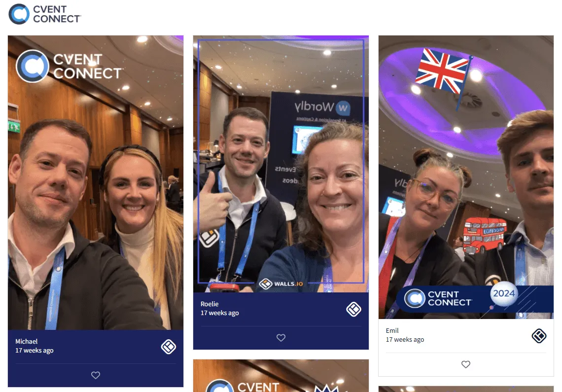 social wall for events from the cvent accelerate event