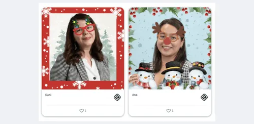 christmas photo booth event social wall at a walls.io corporate event