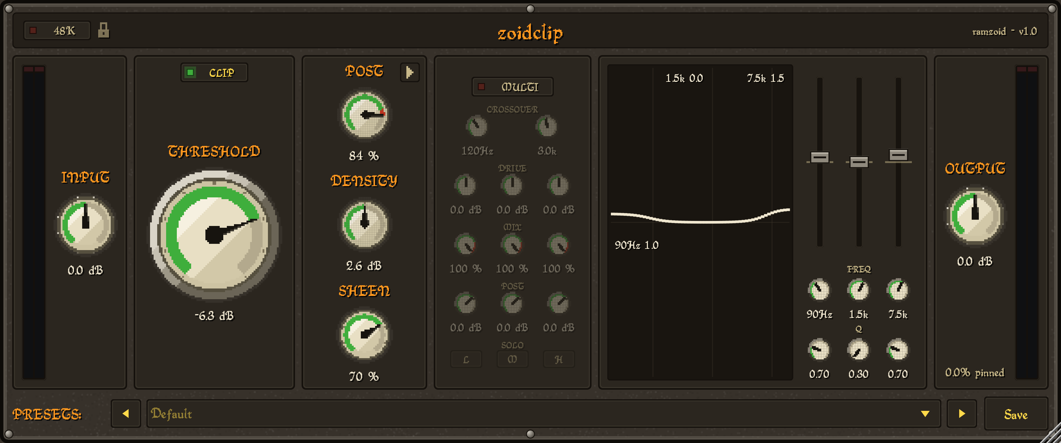zoidclip with the multi-band clipping panel expanded