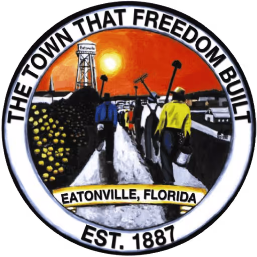 Town of Eatonville seal with link to their website