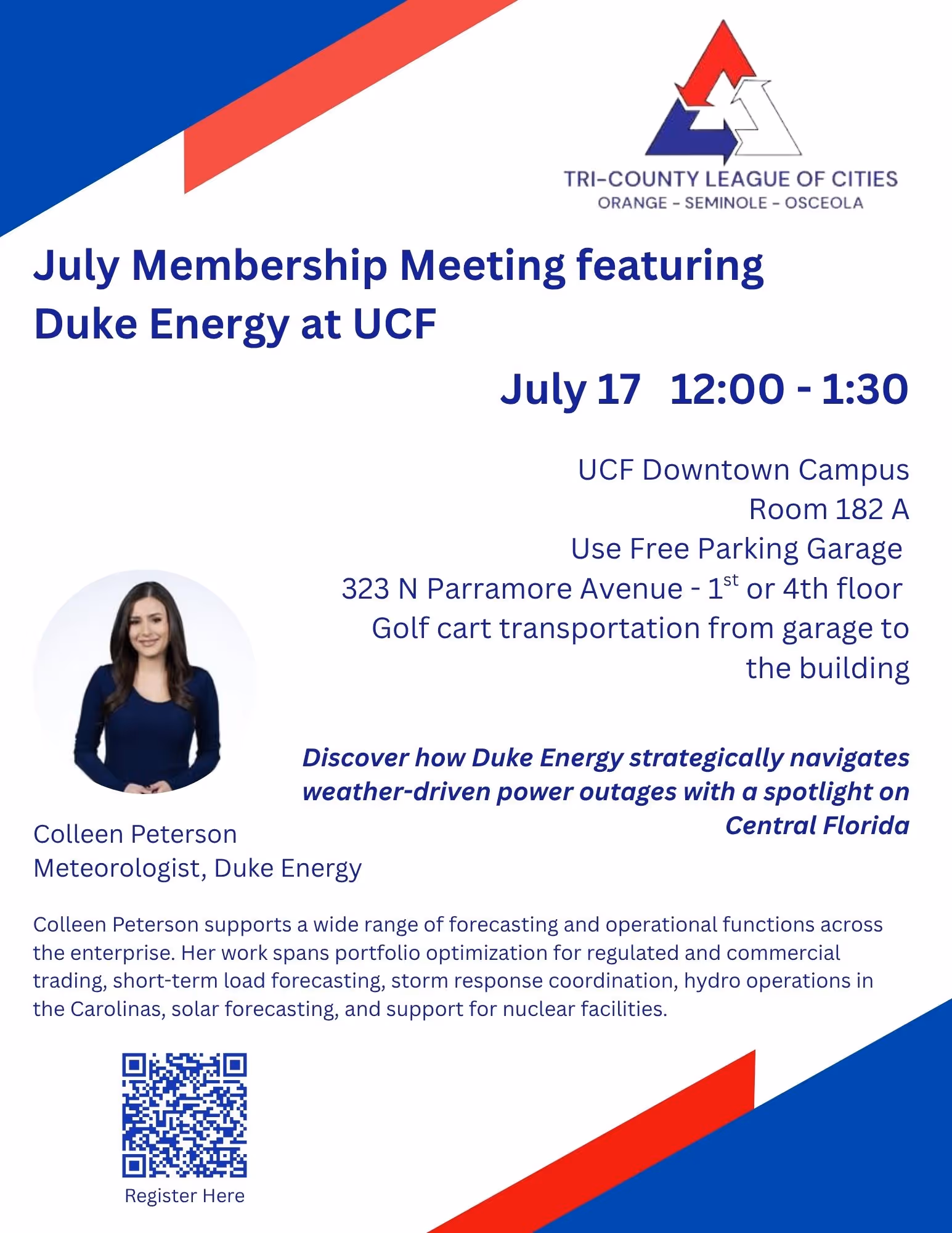 Flyer for July Membership meeting