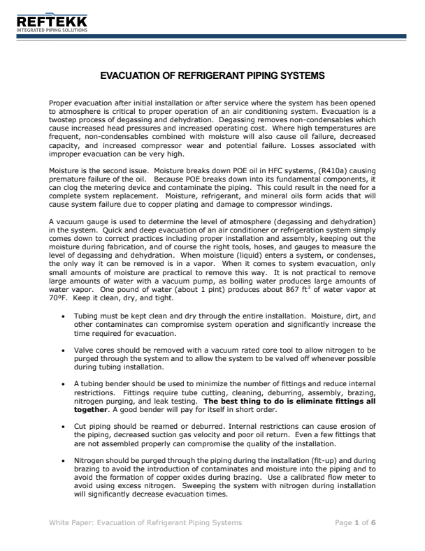 How to Evacuate a System