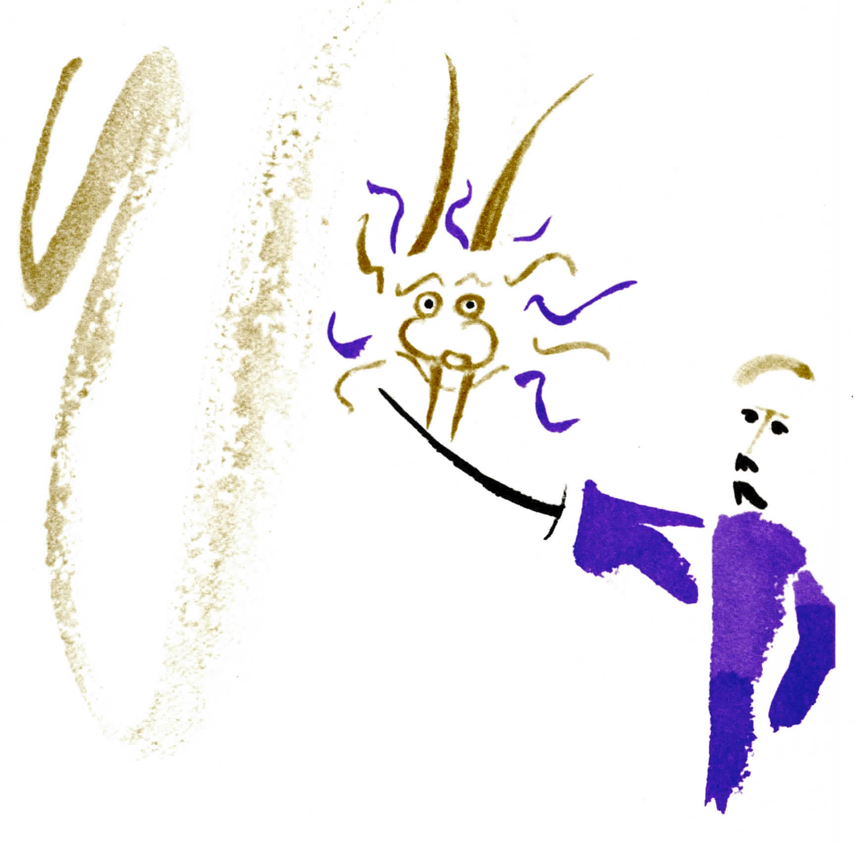 drawing of dragon and master with sword