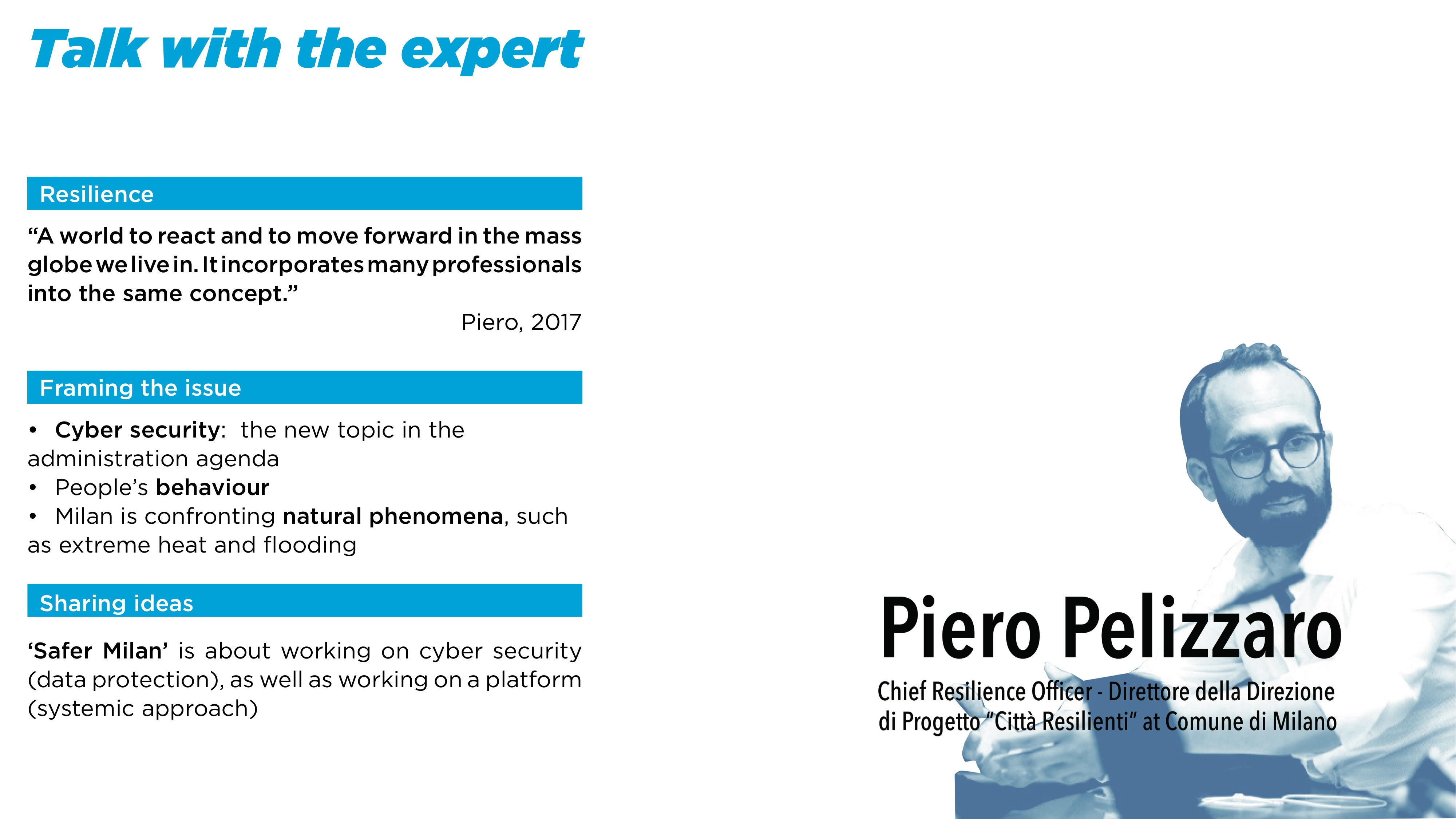 Expert 1 - Chief resilience officer - insights