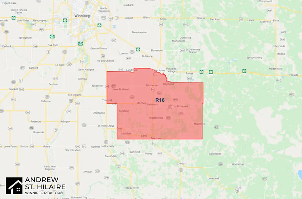 MLS® Map Winnipeg for R16 Area