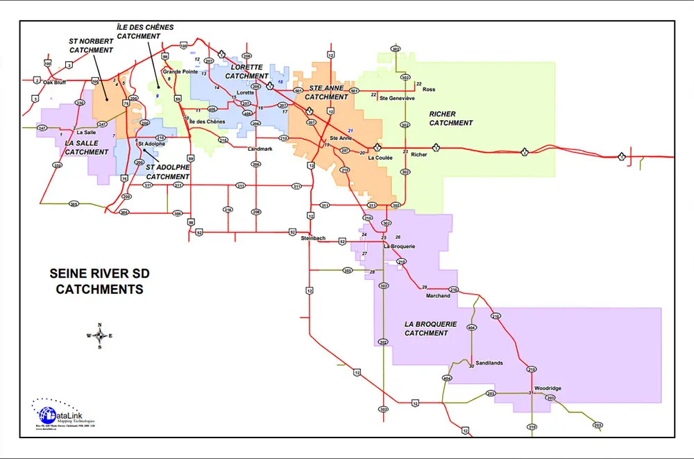 School Division Area Map of Winnipeg