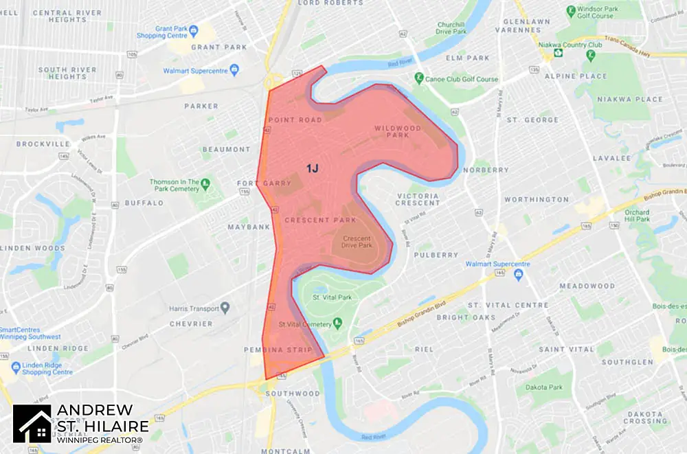 MLS® Map Winnipeg for 1J Area