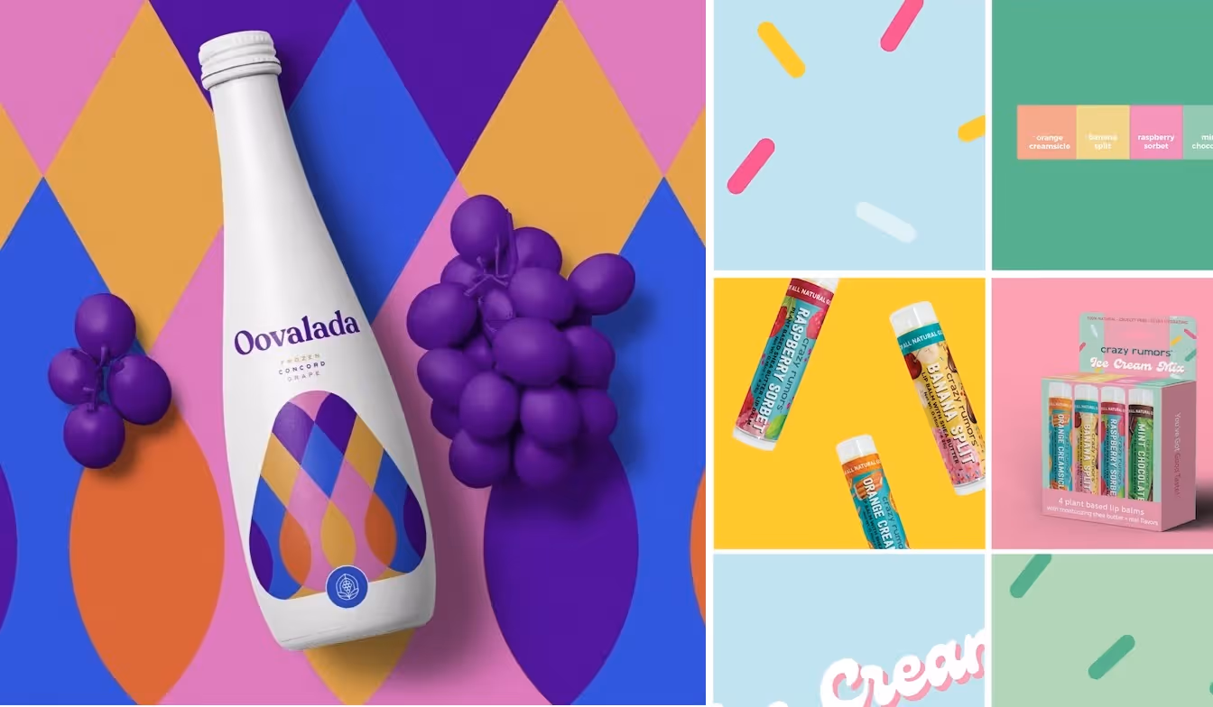 Products with very bold and colorful packaging