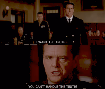 You can't handle the truth gif