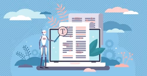 Robot editing a document