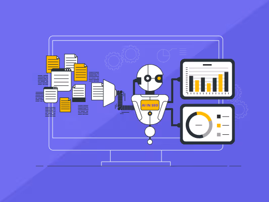 AI in SEO vector representation