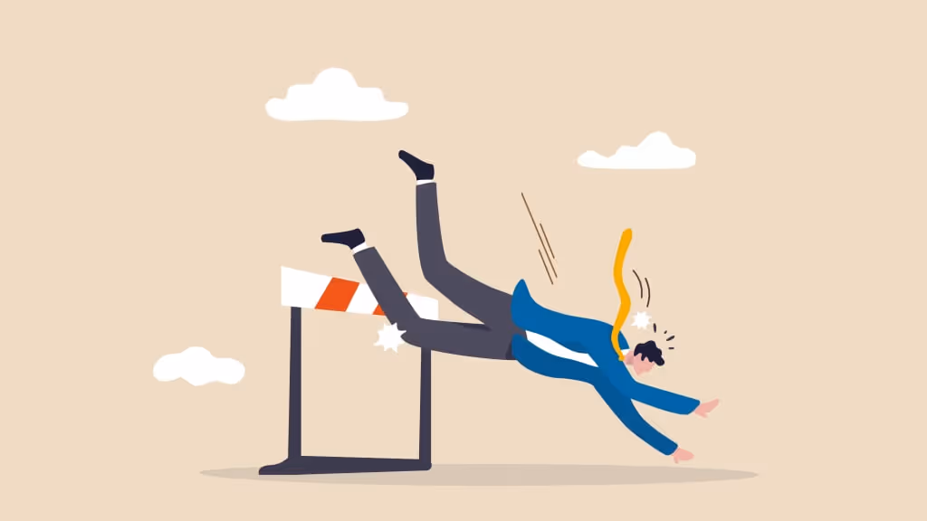CEO falling down.