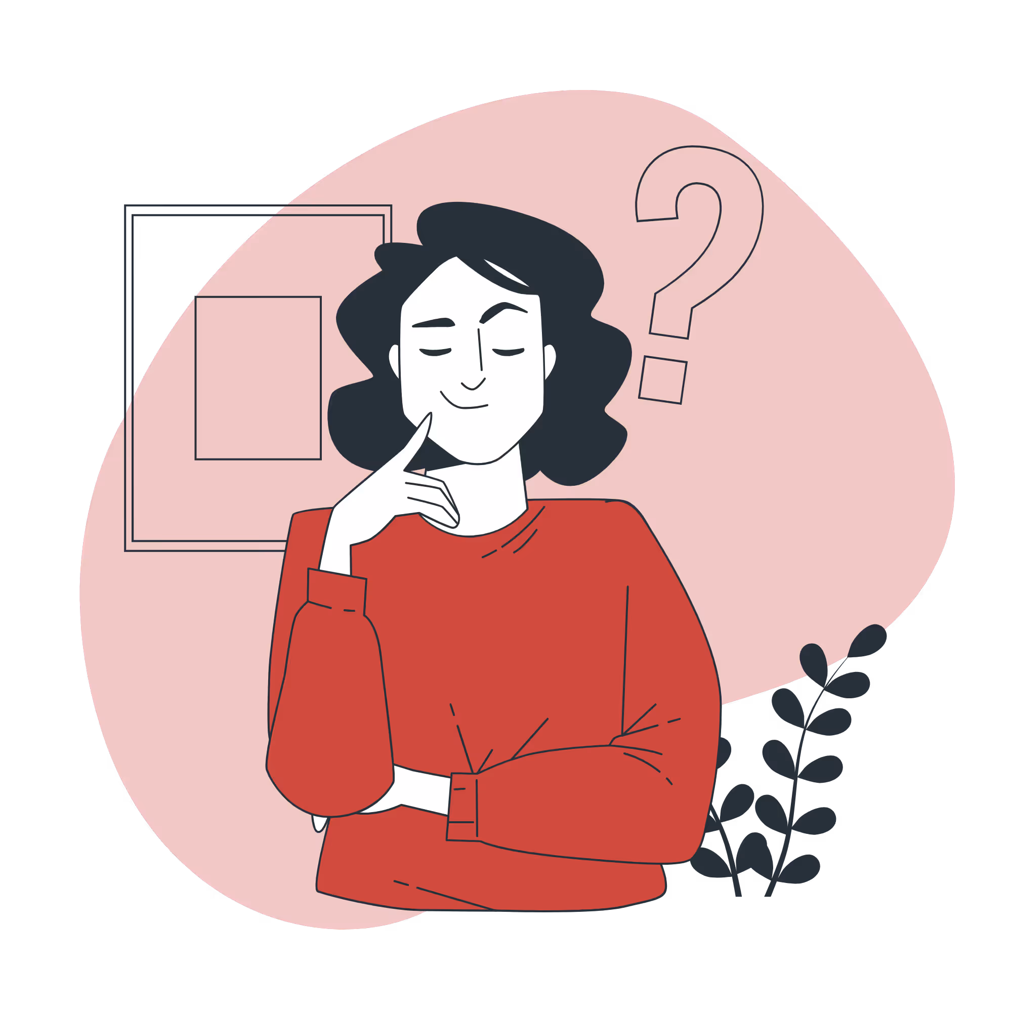 A person thinking.