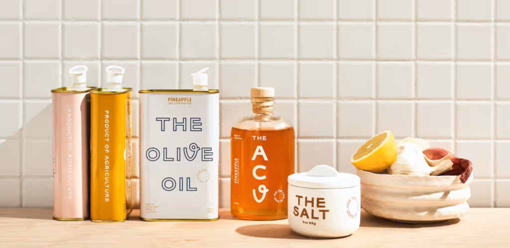 Pantry staples with vintage minimalism design 