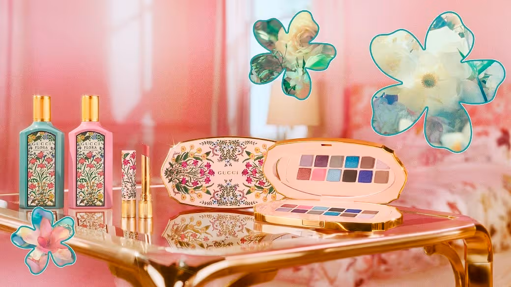 Gucci Beauty products with nature design