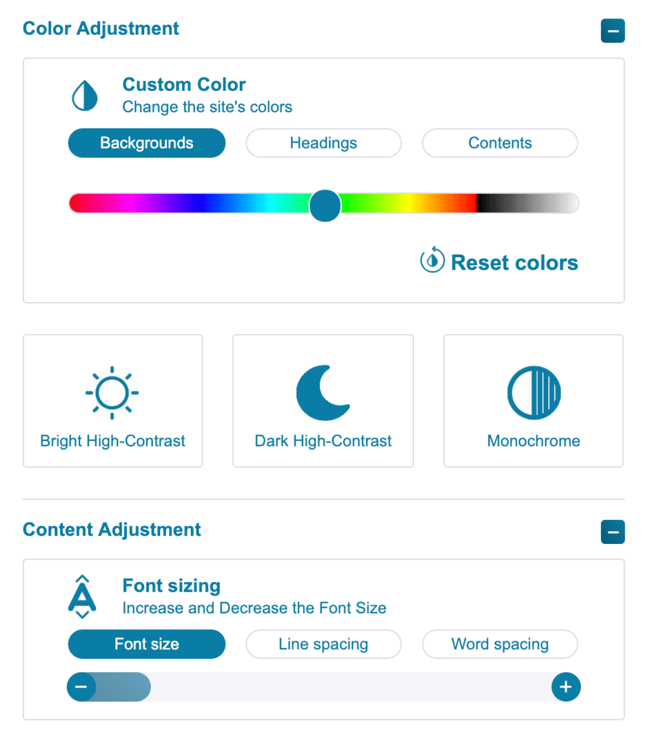 screenshot accessibility options