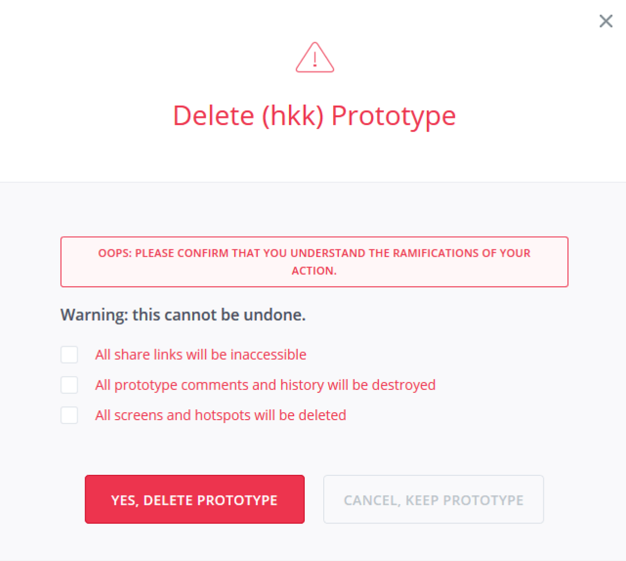 InVision error page