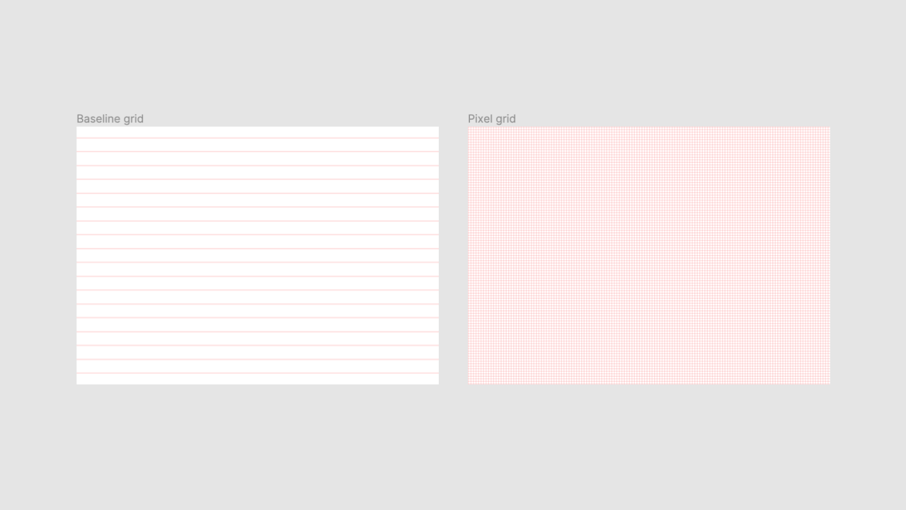 baseline grids vs pixel grid design example