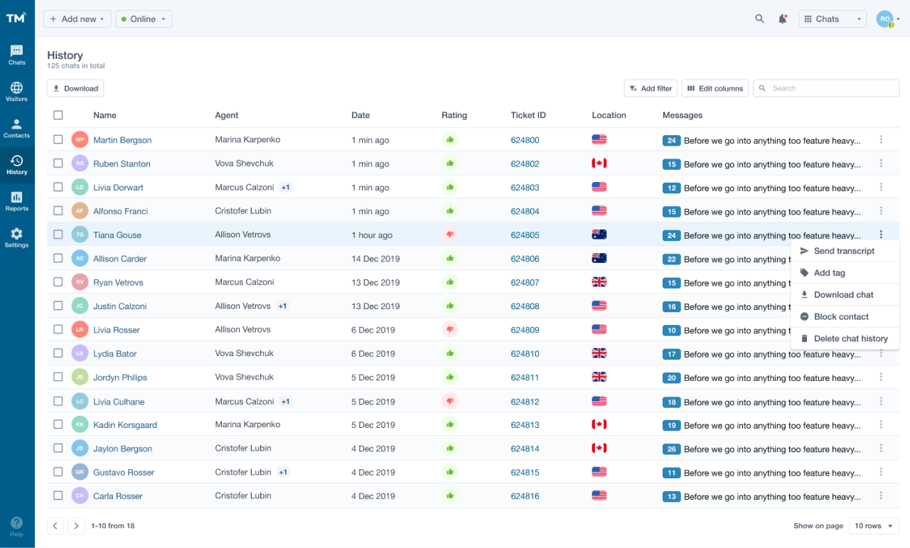 TextMagic interface with grid layout design made by Eleken