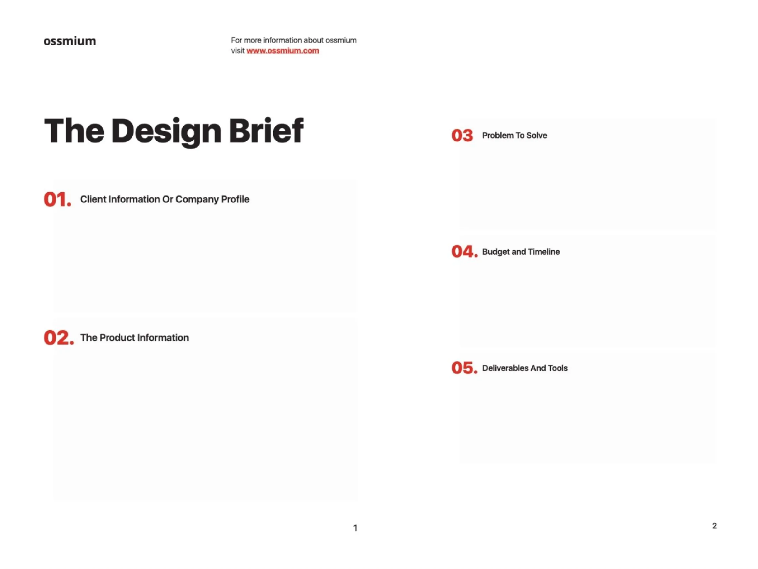 Design brief example