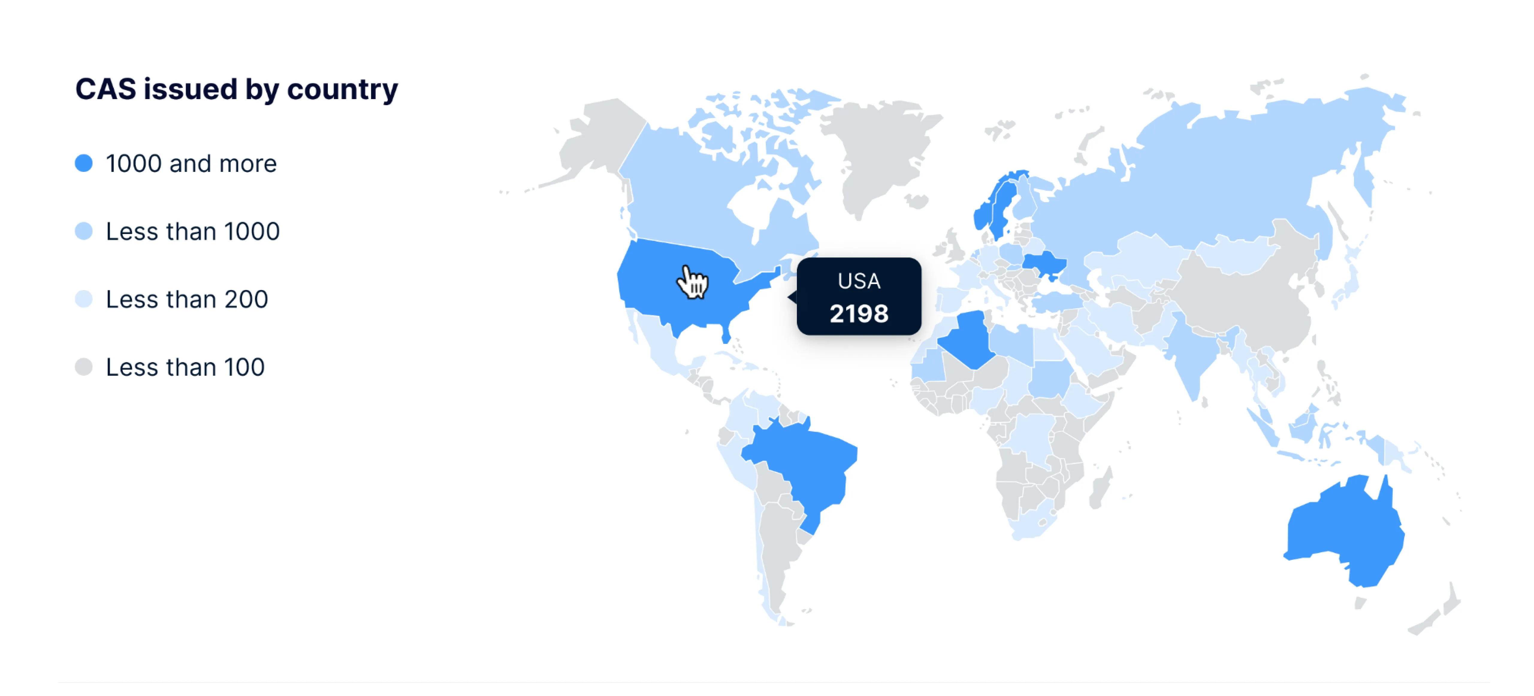 using color to visualize quantity on map