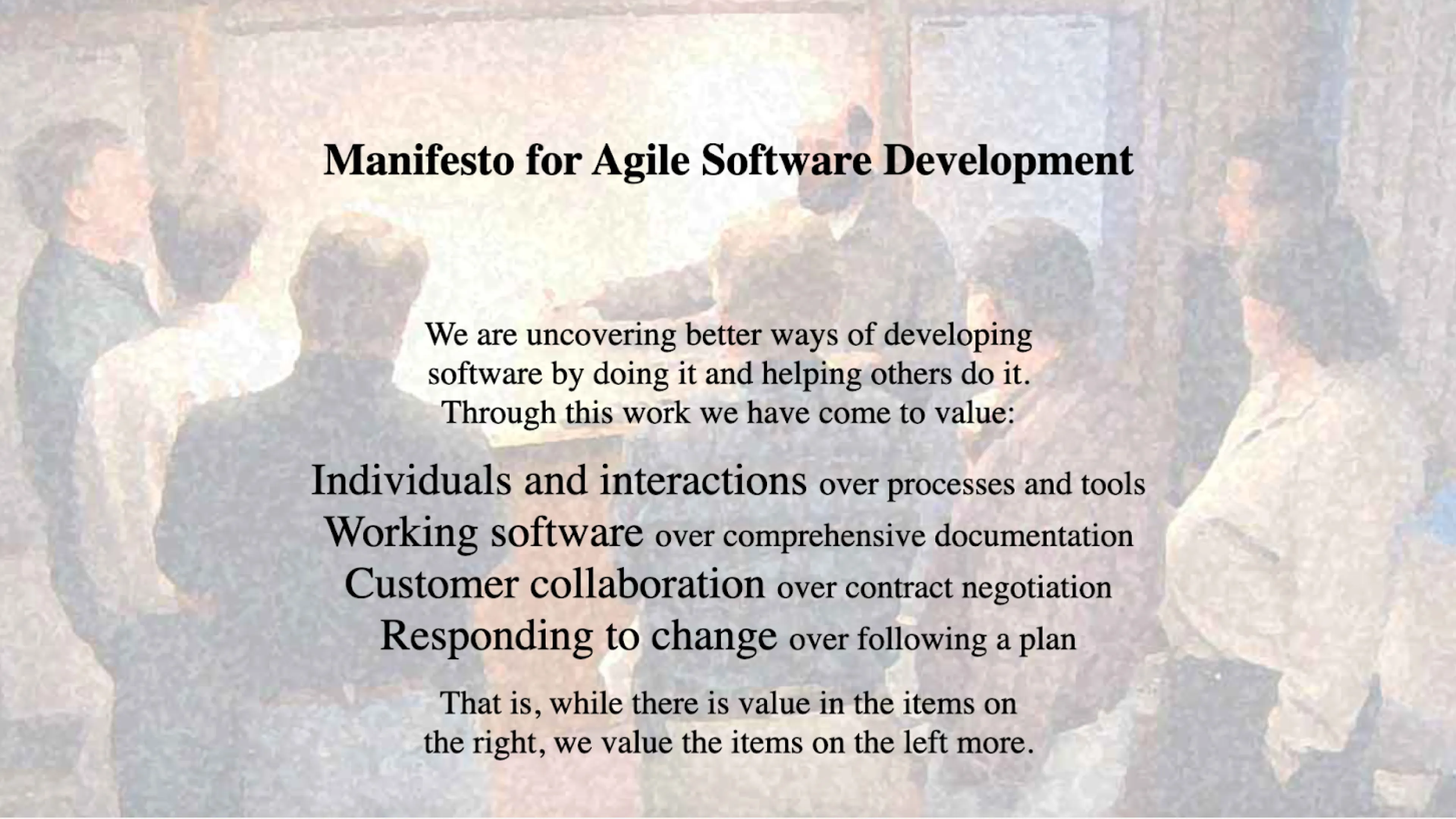 manifesto for agile software development