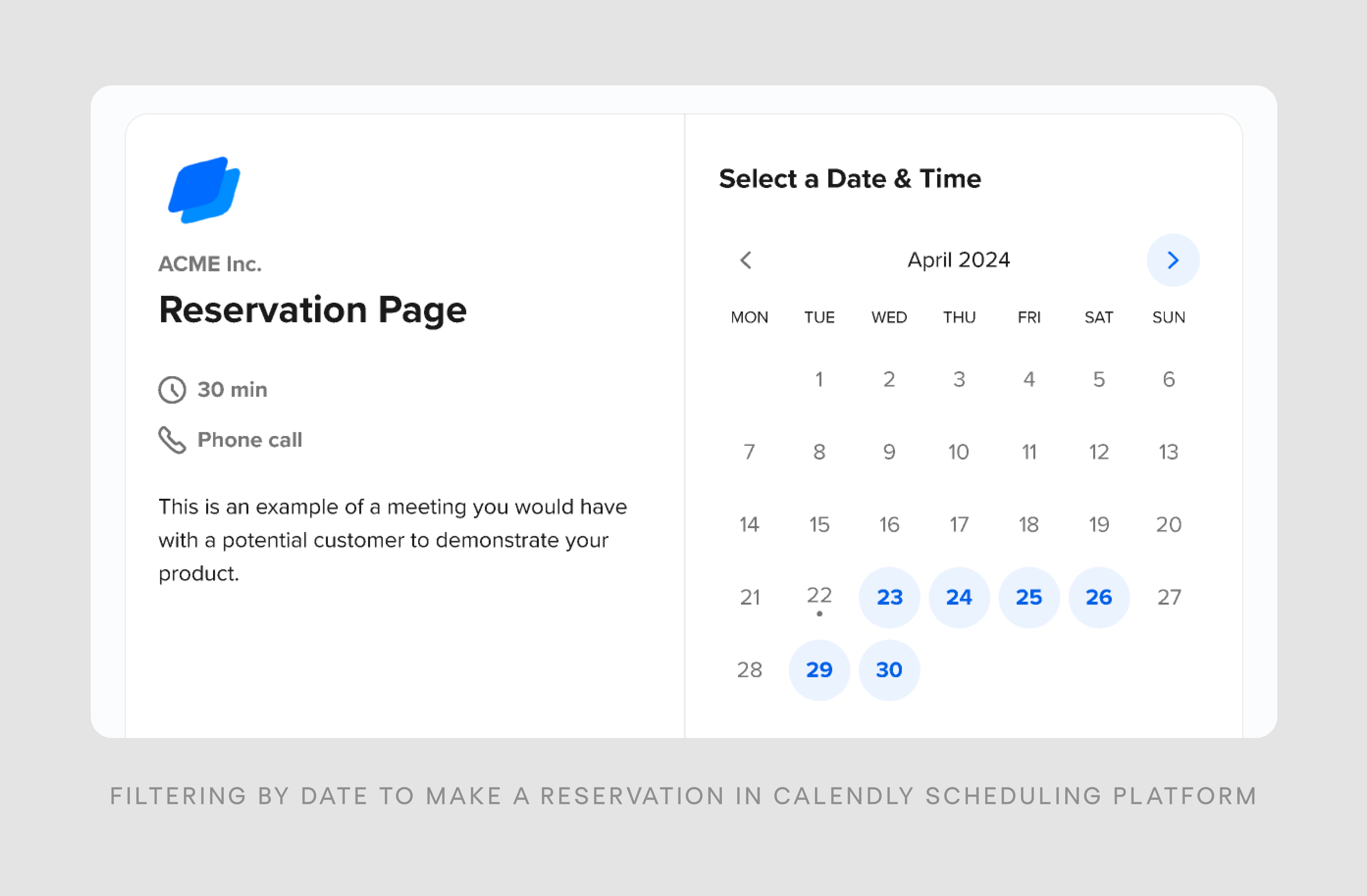 filters in booking and reservation systems examples