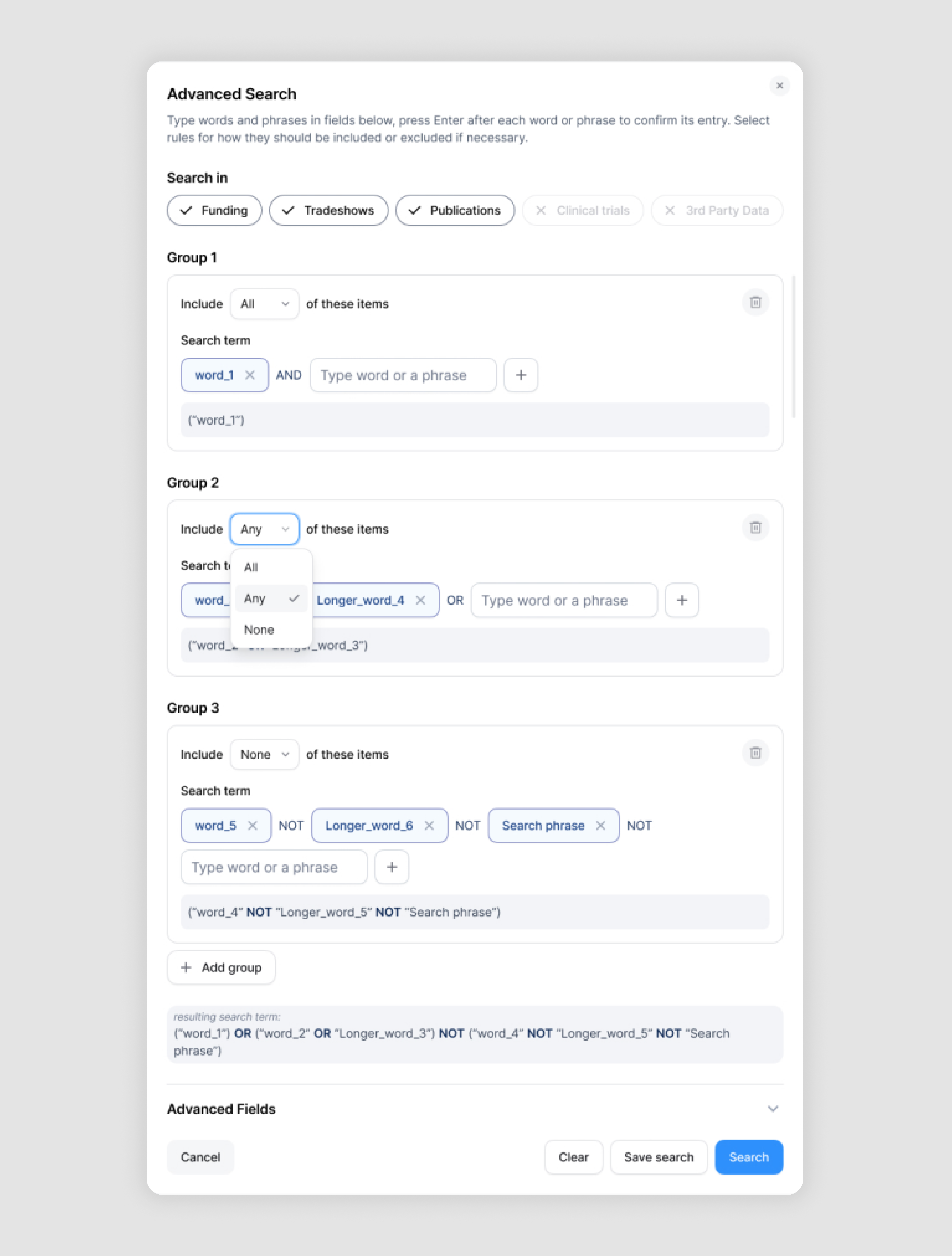 Or condition filter design explained