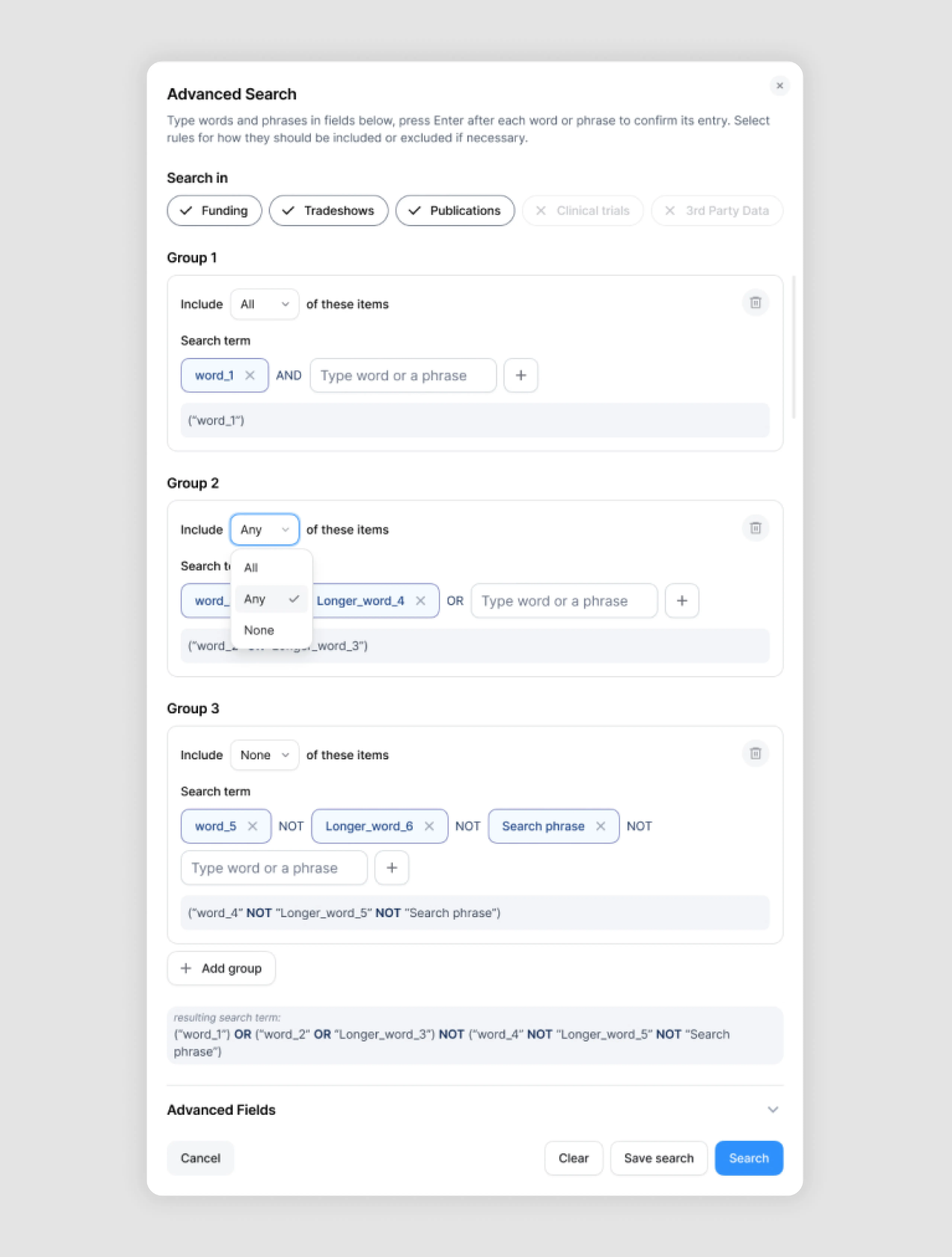 Or condition filter design explained