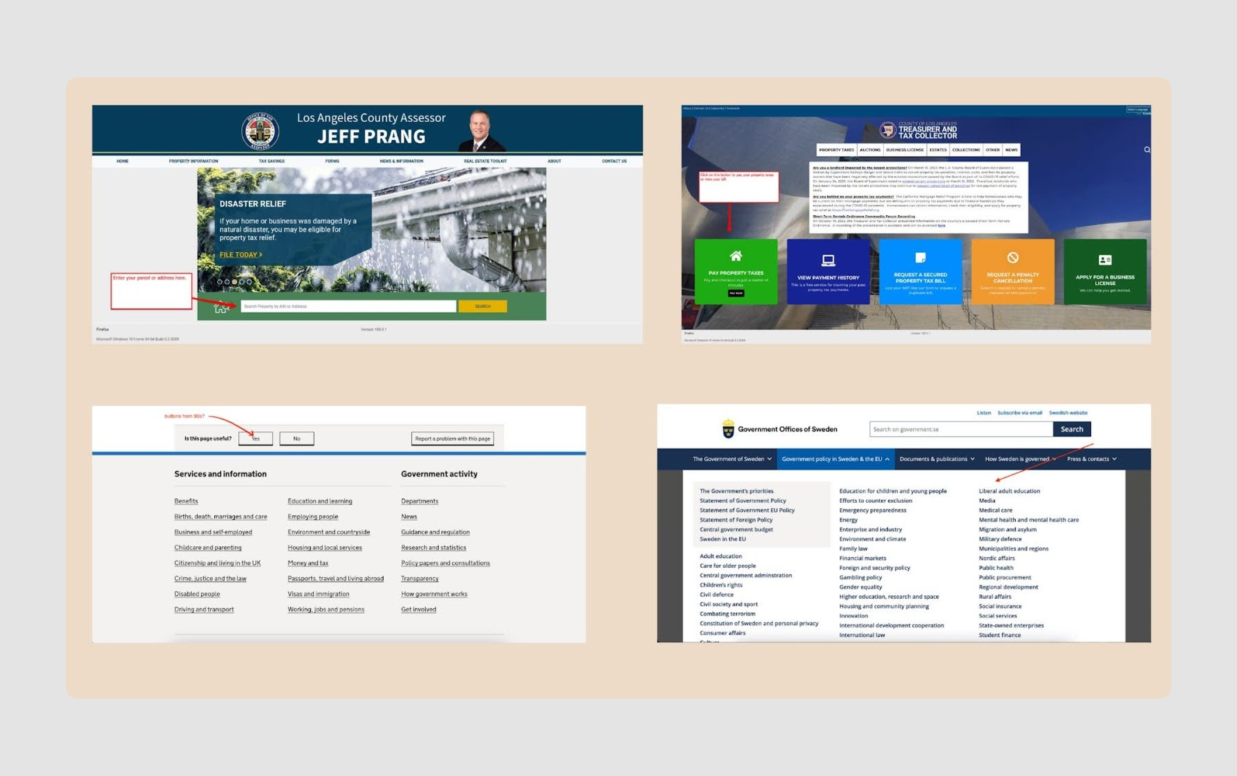 real life bad UX examples of government portals