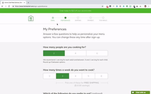 Registration form design example