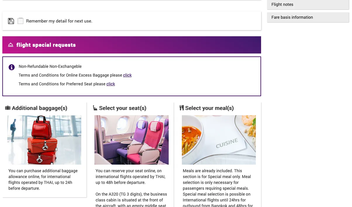 Flight booking form example
