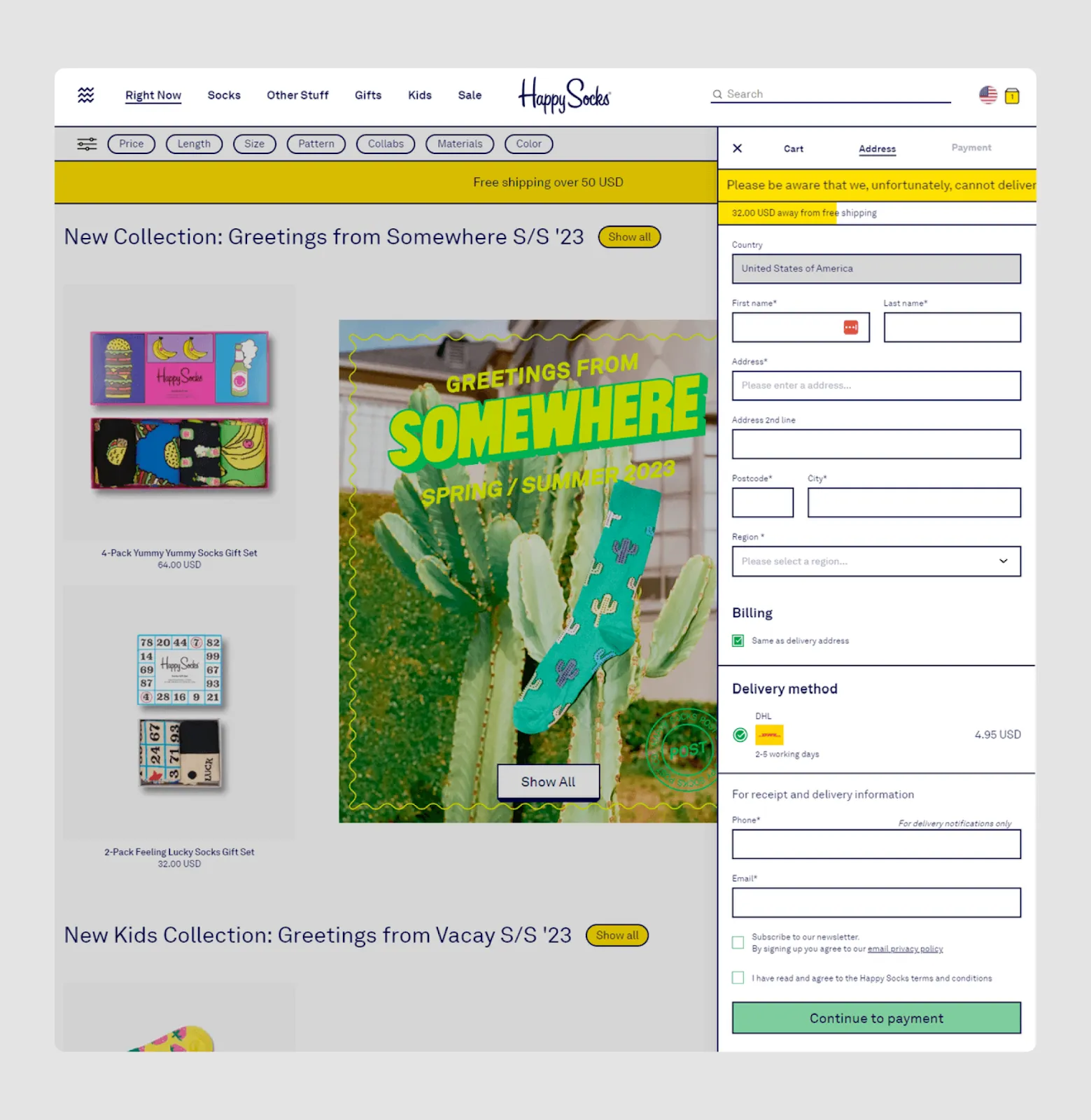 checkout form design example
