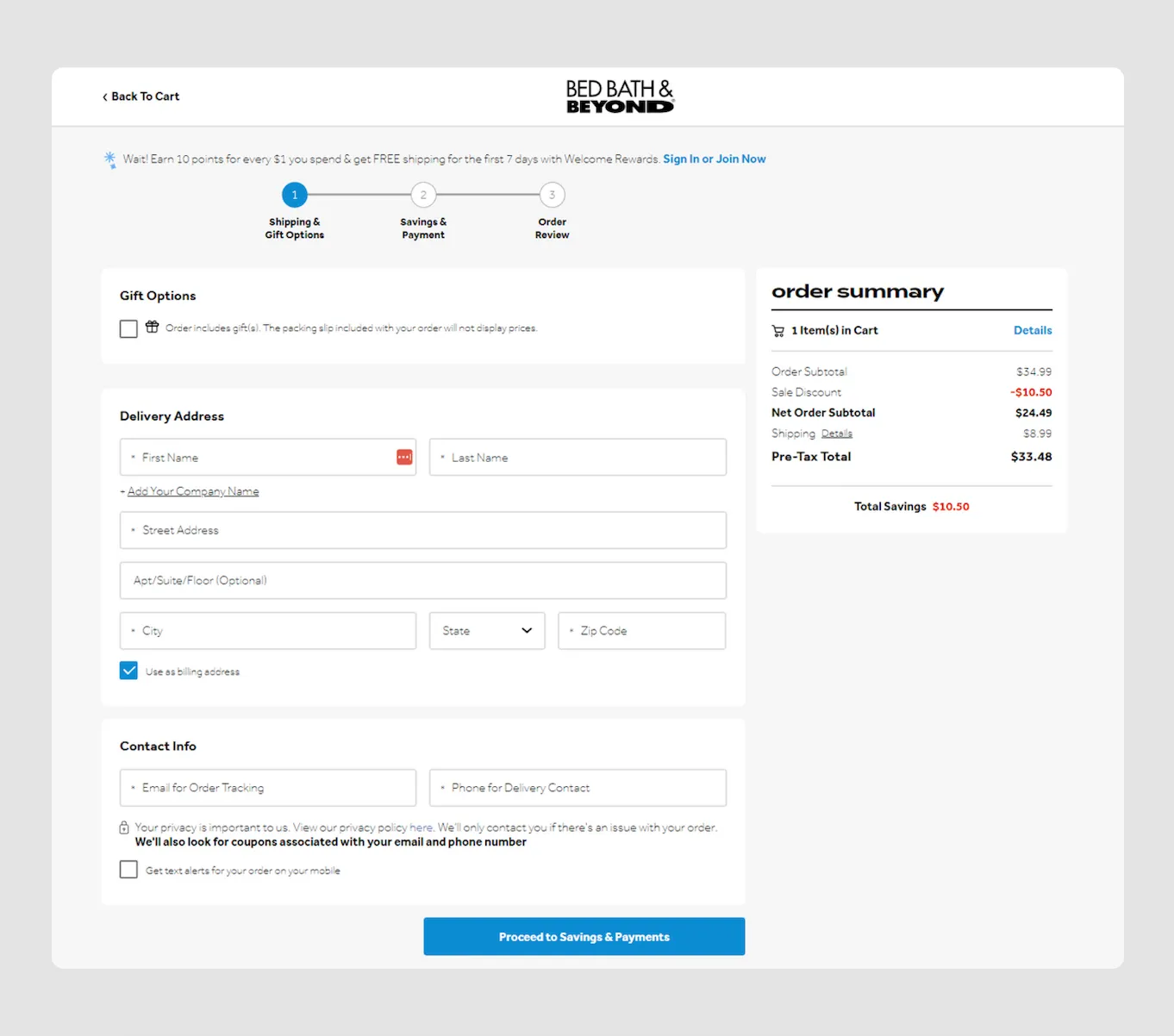 checkout form design example
