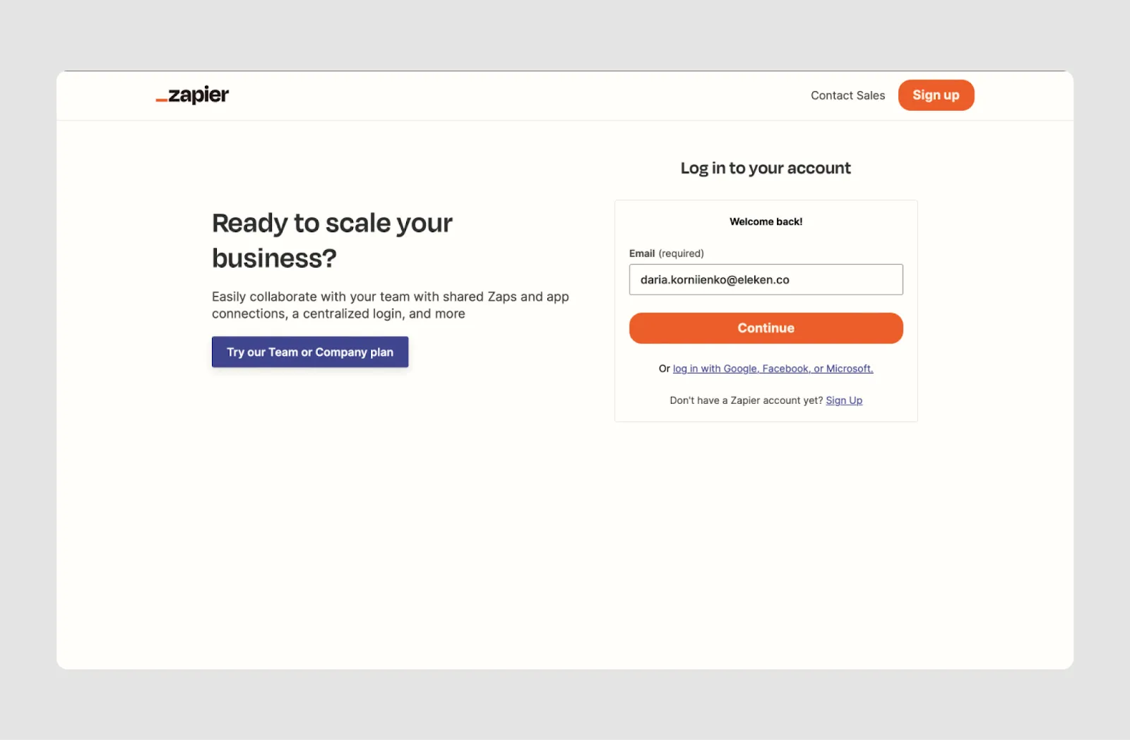 login form design example