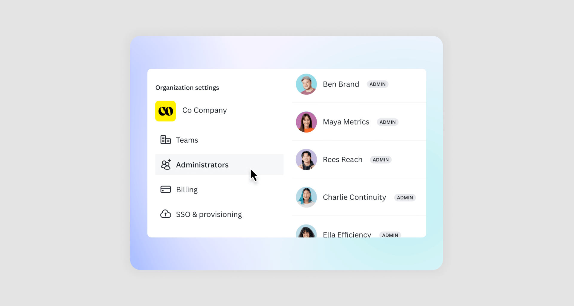 Screenshot of Canva Teams, a design platform showcasing a dedicated area for team-created templates and designs