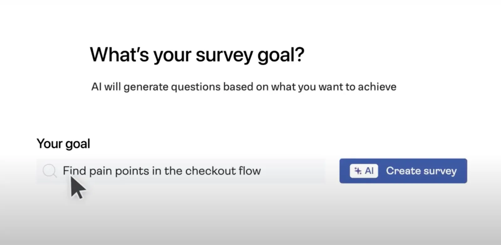 AI generated surveys for UX research