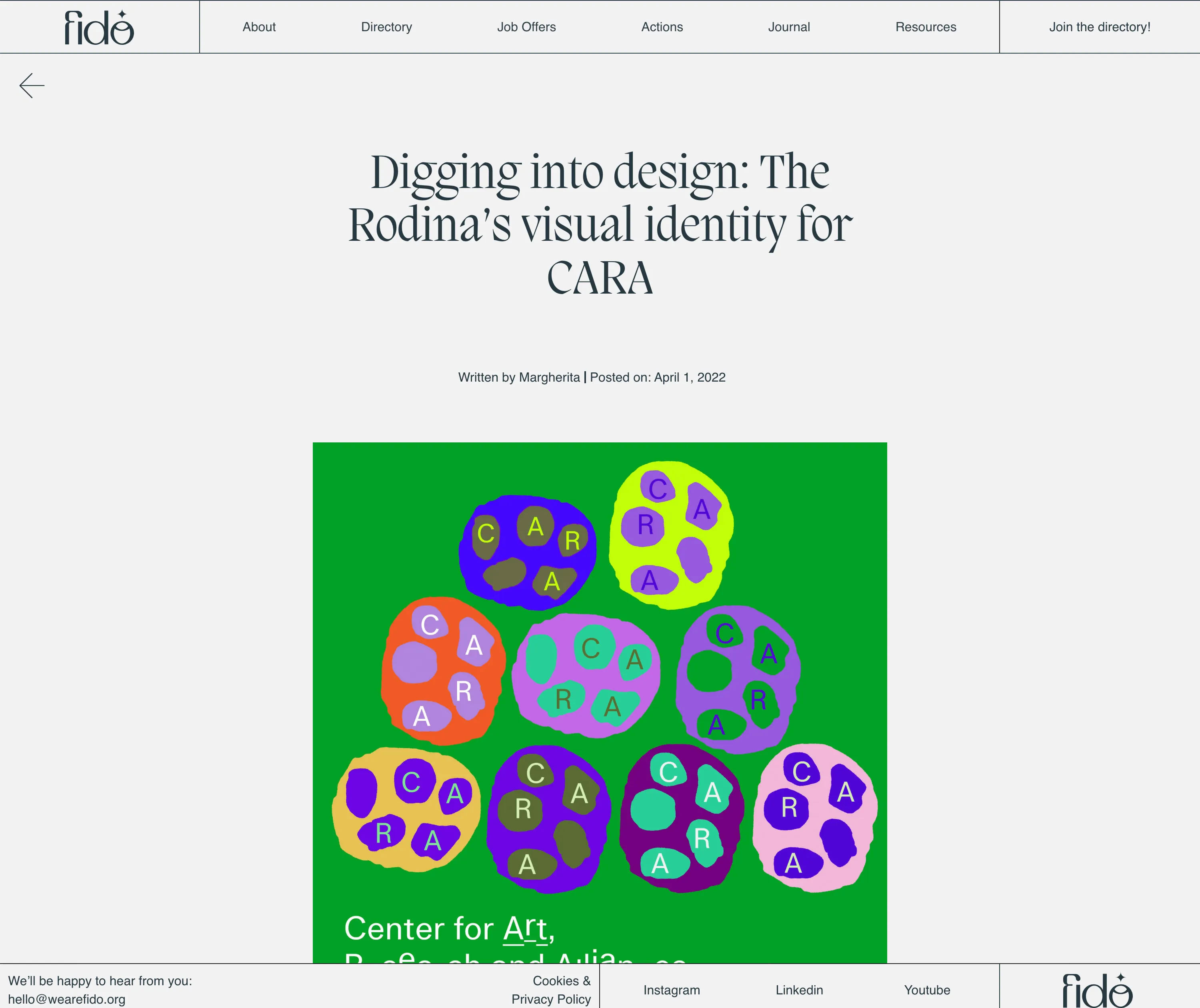Example of afont choice for a creative project