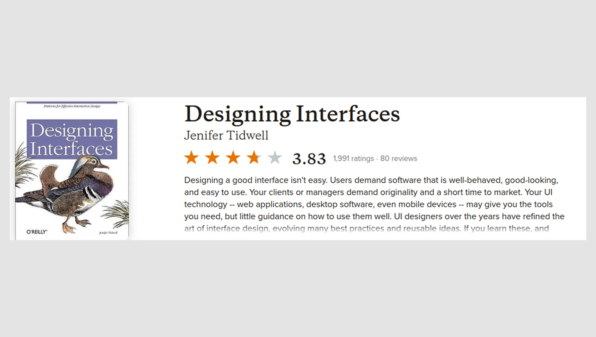 Designing Interfaces – Jenifer Tidwell