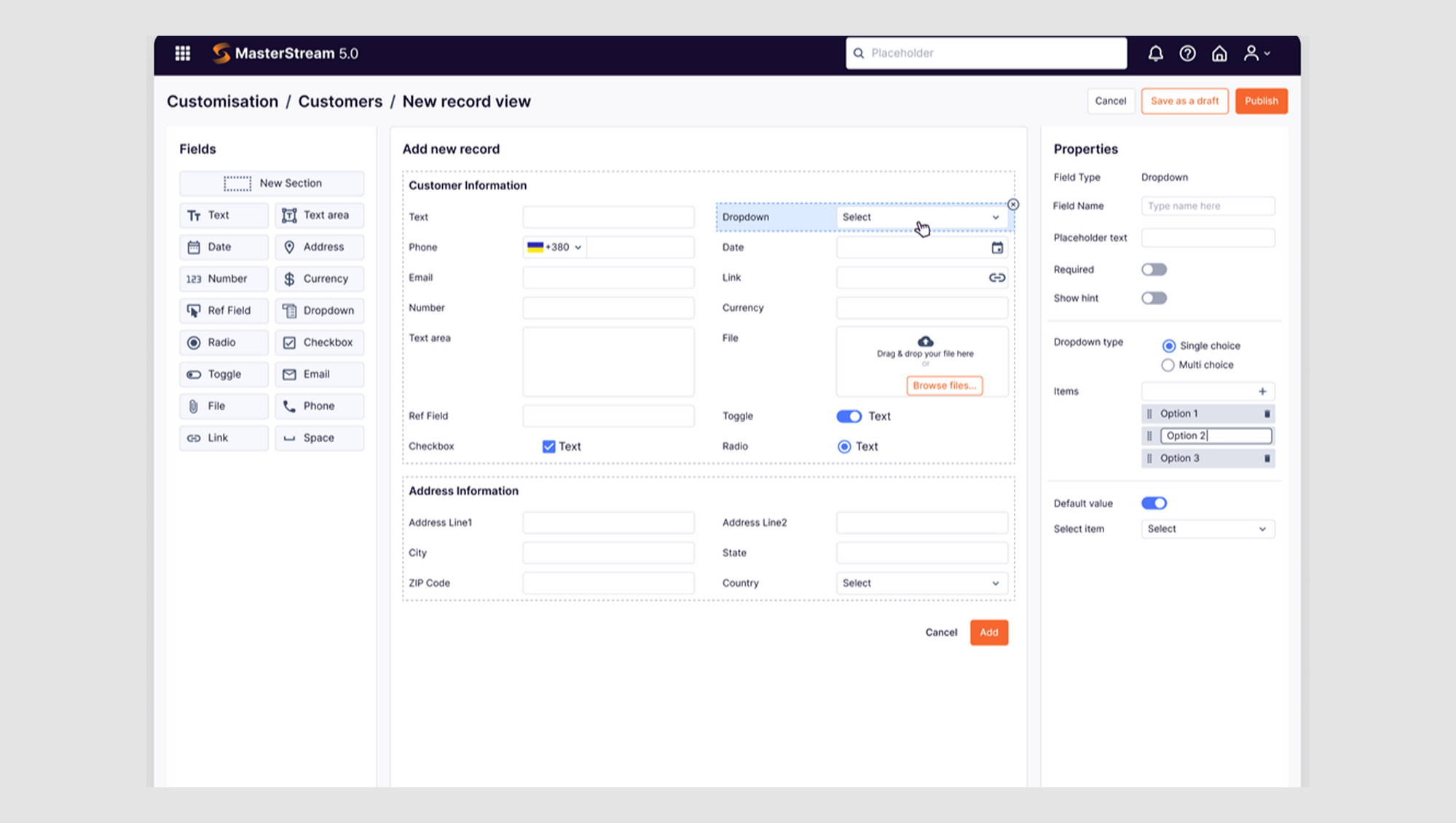 Checkboxes, radio buttons, and toggles in the same interface